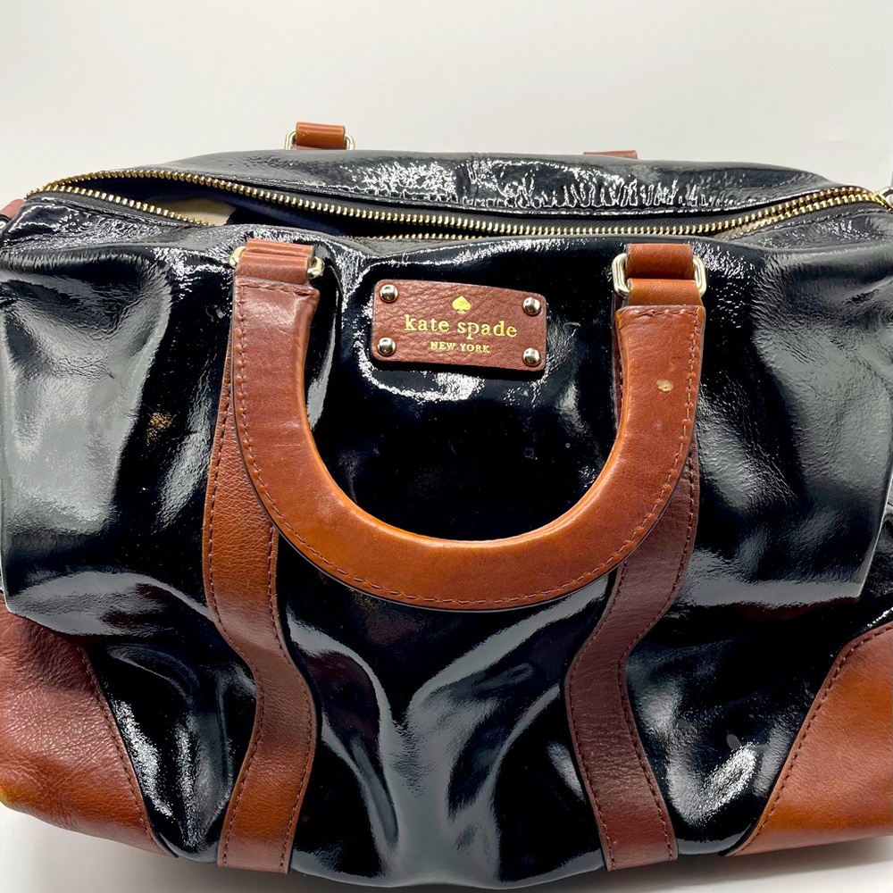 GUC Kate Spade Black patten leather and bag